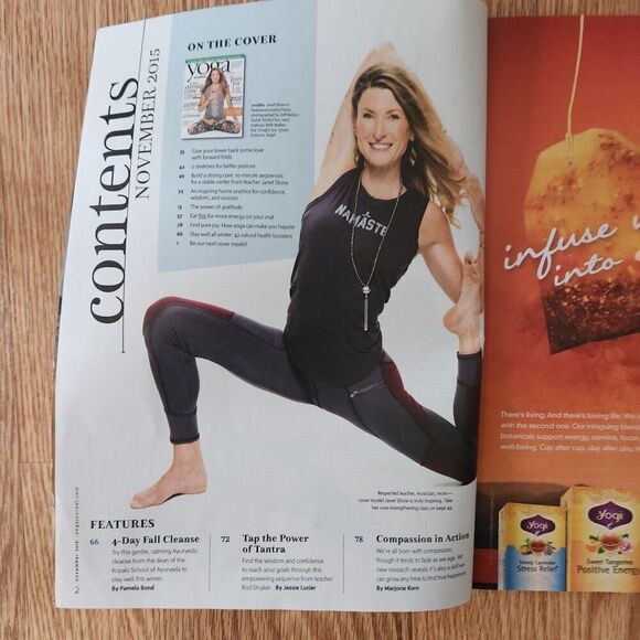 Yoga Journal Magazine November 2015 Janet Stone Cover Back Issue - Picture 4 of 4